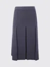 Mrz Split-front Wool Midi Skirt In Multi