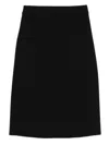 Mrz Wool Midi Skirt In Black