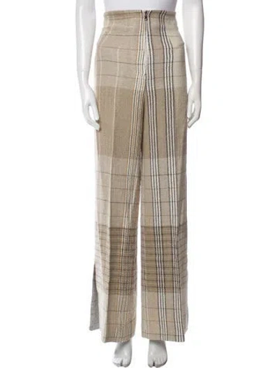 Pre-owned Mrz Striped Wide Leg Pants W/ Tags In Neutral