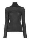 Mrz Ribbed Turtleneck Sweater In Black