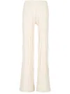 Mrz Pleated Flared Trousers In Neutral