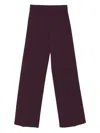 Mrz Seam Detail Wool Trousers In Purple