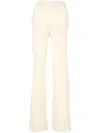 Mrz Pleated Flared Trousers In White