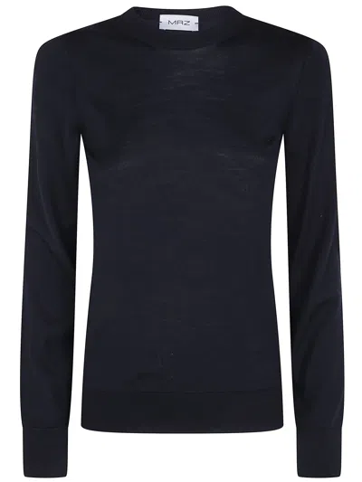 Mrz T-shirt Long Sleeves Round Neck In Blue