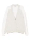 Mrz Two-tone Cardigan In Neutral