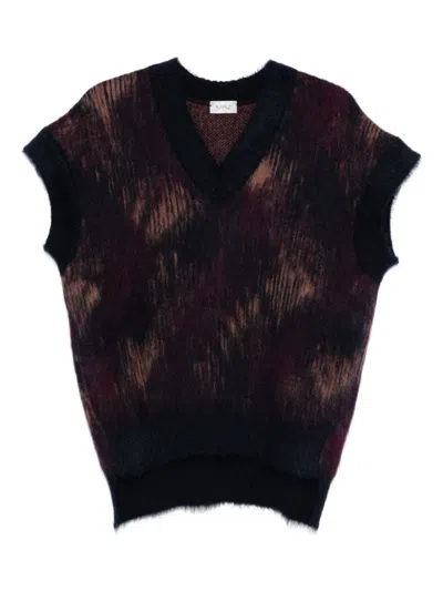 Mrz V-neck Sleeveless Gilet In Multi