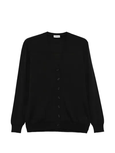 Mrz V-neck Button-up Cardigan In Black