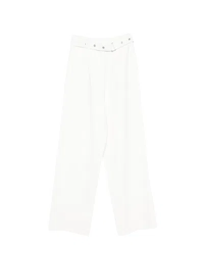 Mrz Wide-leg Trousers In White
