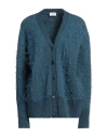 Mrz Woman Cardigan Deep Teal Size Xs Virgin Wool, Mohair Wool, Cashmere, Polyamide, Wool In Green