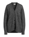 Mrz Woman Cardigan Lead Size Xxs Virgin Wool, Mohair Wool, Cashmere, Polyamide, Wool In Grey