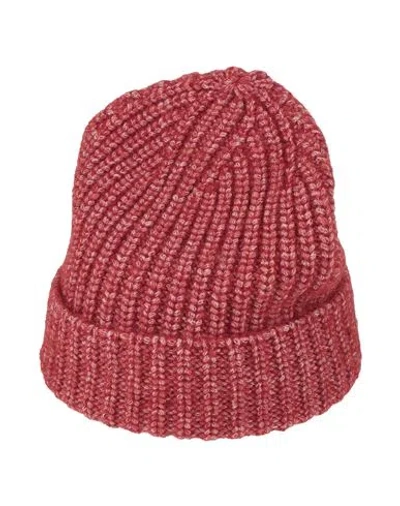 Mrz Woman Hat Brick Red Size Onesize Alpaca Wool, Cotton