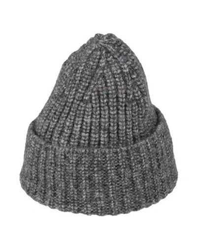 Mrz Woman Hat Steel Grey Size Onesize Alpaca Wool, Cotton In Gray