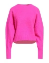 Mrz Woman Sweater Fuchsia Size S Virgin Wool, Cashmere In Pink