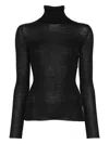 Mrz Ribbed Turtleneck Sweater In Black