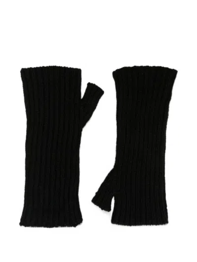 Mrz Wool And Cashmere Gloves In Black
