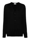 Mrz Virgin Wool Cardigan In Black