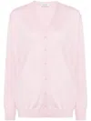 Mrz Virgin Wool Cardigan In Pink