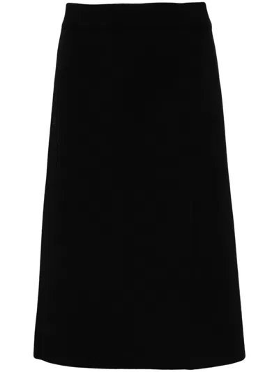 Mrz Wool Pencil Skirt In Black