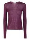 Mrz Basic Round Neck Sweater Clothing In Purple
