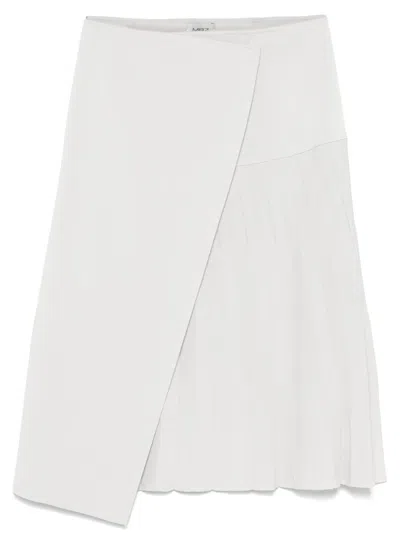 Mrz Wrap Midi Skirt In Grey