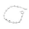 Ms. Donna Women's Bean Shaped Sterling Silver Chain Bracelet