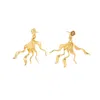 Ms. Donna Women's Gold Tassel Statement Earring In Gold