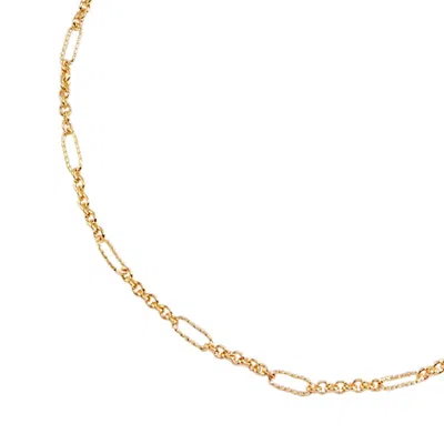 Ms. Donna Women's Sterling Silver Plated Gold Chain Necklace