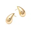 Ms. Donna Women's Teardrop Shaped Gold Plated Sterling Silver Stud Earrings