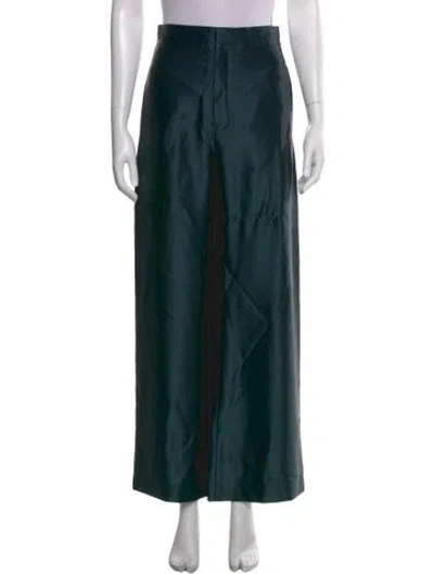 Pre-owned Ms Min Wide Leg Pants In Green