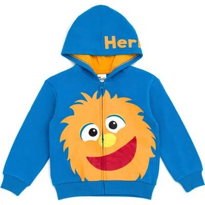 Ms. Rachel Babies'  Fleece Zip-up Hoodie In Royal Blue Herbie