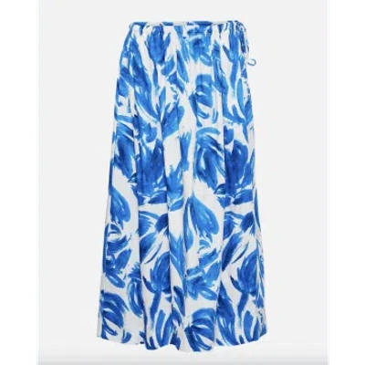 Msch Copenhagen Sinaia Diselle Skirt P Blue Abstract