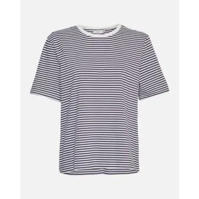 Msch Hadrea Striped T-shirt In Grey