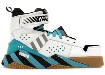 Pre-owned Mschf Men's  Bwd High Sneakers In White/black/blue