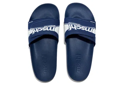 Pre-owned Mschf Men's  Slides Sneakers In Navy Blue/white