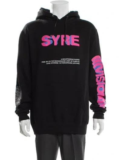 Pre-owned Msftsrep Graphic Print Crew Neck Hoodie In Blue