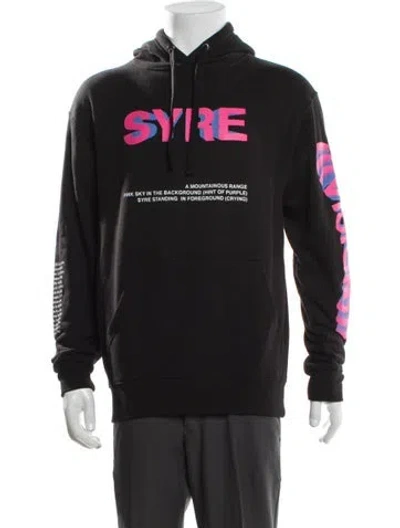 Pre-owned Msftsrep Graphic Print Crew Neck Hoodie In Blue