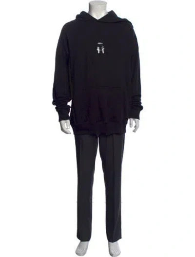 Pre-owned Msftsrep Graphic Print Crew Neck Hoodie In Blue