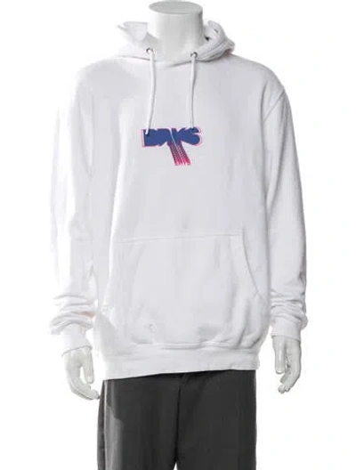 Pre-owned Msftsrep Graphic Print Crew Neck Hoodie In White