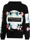Msftsrep Hydrogen Wave Graphic-print Cotton-jersey Hoody In Black