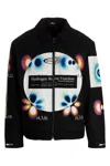 Msftsrep Cootn Twill Hydrogen Wave Jacket With Gradient Print In Black