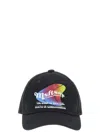 Msftsrep Trippy Summer Print Cotton Baseball Cap In Black