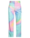 Msftsrep Man Pants Turquoise Size 38 Cotton In Blue