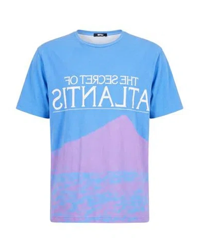 Msftsrep Man T-shirt Azure Size S Cotton In Blue