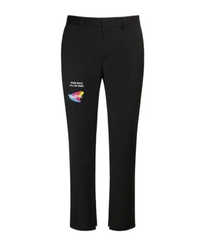 Msftsrep Psychedelic Summer Print Wool Blend Trousers In Blue