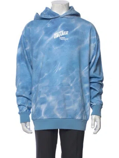 Pre-owned Msftsrep Tie-dye Print Crew Neck Hoodie W/ Tags In Blue