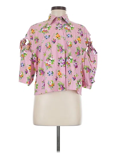Pre-owned Msgm 3/4 Sleeve Blouse In Pink