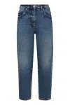 Msgm Straight-leg Jeans Five Pockets In Navy