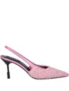 Msgm 85mm Slingback Pumps In Pink
