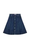 Msgm A-line Midi Skirt In Blue