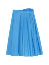 Msgm A-line Midi Skirt In Blue
